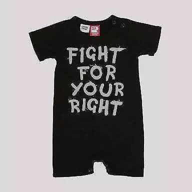 Rock Your Baby Fight For Your Right Playsuit In Black • $36.95