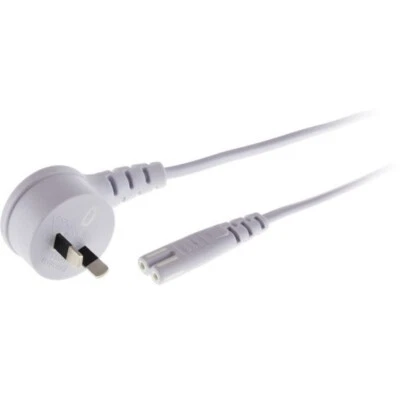 $14.99 • Buy Doss IEC C7 Appliance Power Cord Flat Mains To Fig 8 Lead Right Angle Plug