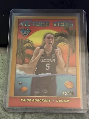 2023-24 Bowman Best Paige Bueckers Victors Vibes Insert Gold #49/50 UCONN • $1.25