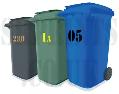 £1.99 • Buy House/flat Number/letter For Wheelie Bins In Vinyl Decal Stickers