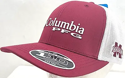 NEW Mississippi State Bulldogs Maroon Columbia Mesh Snapback Trucker Cap Hat • $25.49
