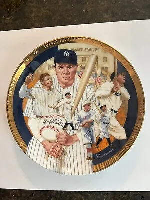 Babe Ruth Collectible Plate.  1992 The Hamilton Collection • $5.99