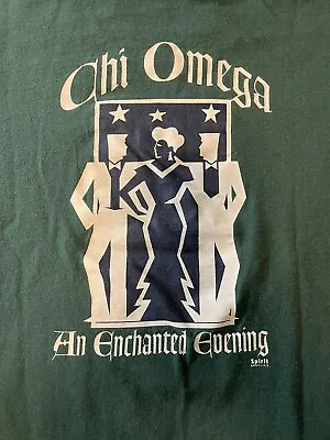 $22.49 • Buy VTG 1994 An Enchanted Evening Chi Omega Spring Formal Sing Stitch Shirt Frat