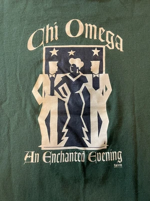$22.49 • Buy VTG 1994 An Enchanted Evening Chi Omega Spring Formal Sing Stitch Shirt Frat