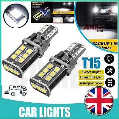 2PCS T15 W16W Reverse 921 955 Xenon Bright White Led Car Light Bulbs 12v Canbus • £3.85