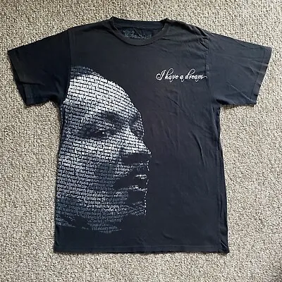 Martin Luther King Jr T Shirt Mens Large I Have A Dream Speech Text Art Black • $19.99