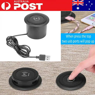 USB 18W Qi Phone Desktop Wireless Charger Furniture Table Embedded Charger DIY • $20.89