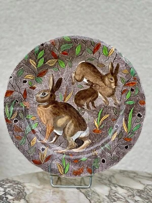 £142.81 • Buy Gien Rambouillet Splendid Plate With Rabbit Family