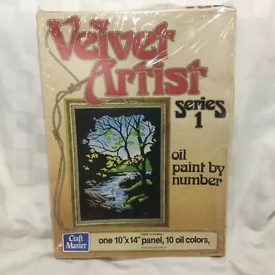 Vintage Craft Master Velvet Artist Series 1 Oil Paint By Number Set 24102 Swans • $29.99