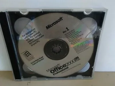 ITHistory (1999) IBM Software: MICROSOFT Office 2000 Professional Disc 1 No Man • $9.50