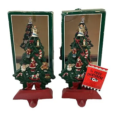 Midwest Holiday Tree Cast Iron Stocking Hanger Lot Of 2 • $40.35