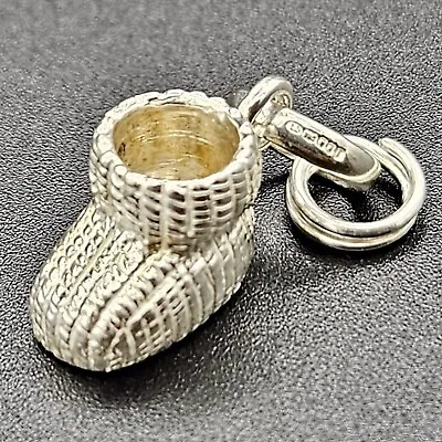 Links Of London Sterling Silver Baby Knitted Bootie Charm • £25