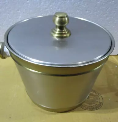 Pottery Barn Gold And Silver Color Bucket Ice Missing One Knob Mono A New Wo Tag • $31.99