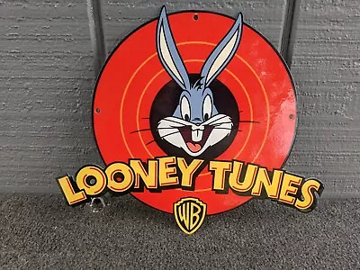 Vintage Bugs Bunny Cartoon Character Porcelain Enamel Metal Sign  12  X 10  • $85.27