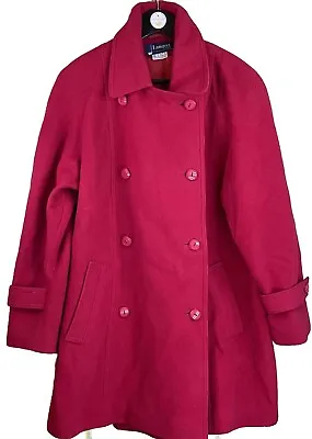Red Coat Pure Lambswool UK 12 Made In England By Lampert Vintage 80’s Ladies • £24.99
