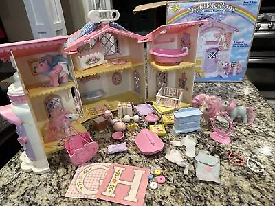 Vintage 1985 My Little Pony Lullaby Nursery Play House/Accessories/Ponies W/Box • £120.63