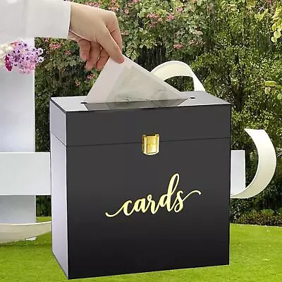 Acrylic Wedding Card Box Wedding Envelope Box For Birthday Wedding Reception • $70.17