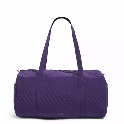 Vera Bradley Large Traveler Duffel Bag Elderberry Purple NWT Gym Carry All Tote • $71.24