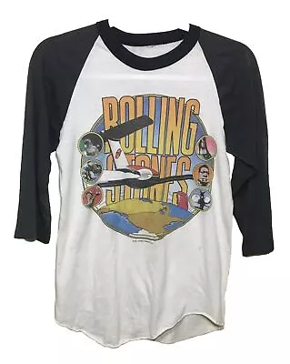 Vintage 1981 Rolling Stones Raglan 3/4 Tour Shirt - Sz Large - The Knits • $125