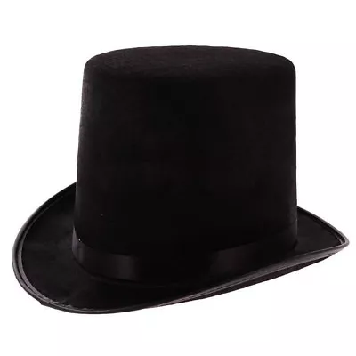 Adult Kids Tall Top Hat Halloween Magician Steampunk Mad Ringmaster Costume • $5.19