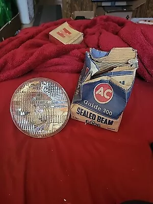 Vintage Ac Guide 300 Sealed Beam 6006 Headlight Lamp 6 Volt Nos • $30