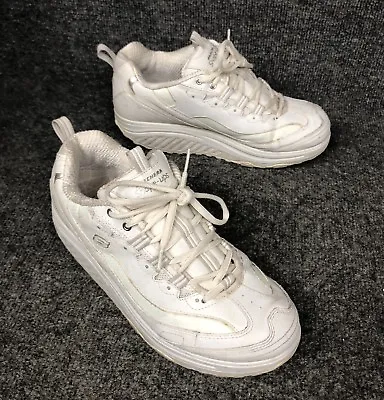 Womens Skechers Shape Ups METABOLIZE 11800 Sneakers White/Silver ~ Size 9.5 • $22.50