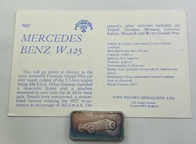 £69.40 • Buy 1937 Mercedes Benz W .125 - Lord Montagu Collection Of Great Car Ingots -