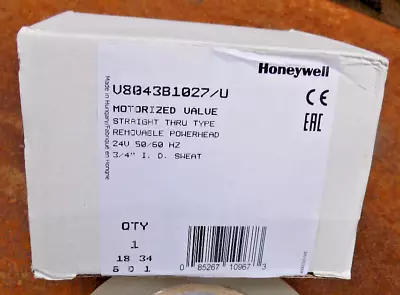 Honeywell V8043B1027/U Electric Zone Valve NEW IN BOX 24V  3/4  I.D. SWEAT • $88.30