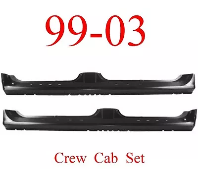 99 03 Ford Crew Cab Extended Rocker Set 4 Door F150 Super Crew Truck Both L&R • $269