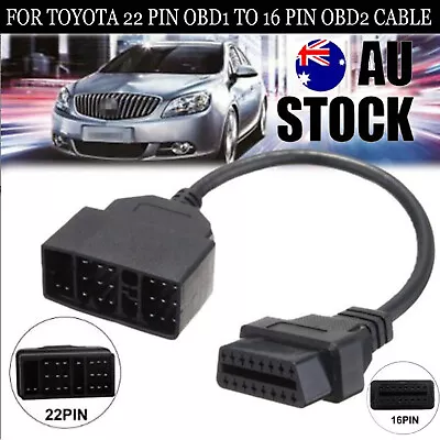 For Toyota Diagnostic Scanner 22Pin OBD1 To 16Pin OBD2 Converter Adapter Cable • $15.59