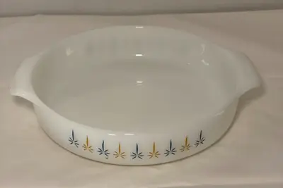 VINTAGE FIRE KING 9  Candle Glow Atomic Star Casserole Dish #429 MCM • $7.99