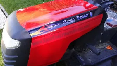 Lawn Mower Decals  2pc - Grass Reaper Hood Stripes  For Murray Craftsman Snapper • $19.95