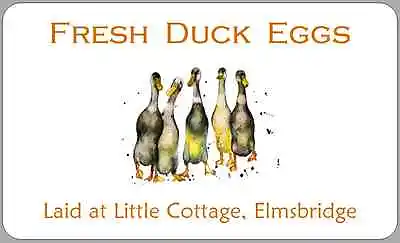 Personalised Indian Runner Duck Egg Box Carton Labels Small Free Range Stickers • £2.70