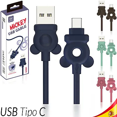 Cable Usb-C Aluminium Mobile Tablet Type C 3 4/12ft Mickey 480 Mbps Load Quick • $4.53