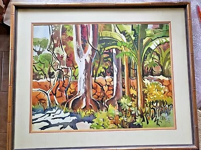 Milford Zornes (The Hacienda Garden) 1975 Original Watercolor • $2900