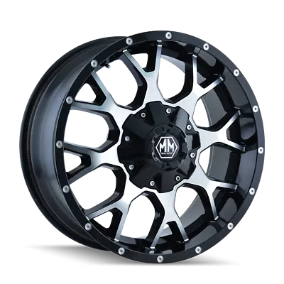 Mayhem 20x9 Wheel Gloss Black Machined 8015 Warrior 5x150/5x5.5 +18mm Rim • $288.99