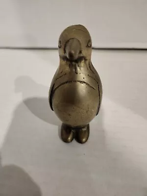 Vintage Brass Penguin Figurine MCM Sculpture 3.75” TALL  • $16.99