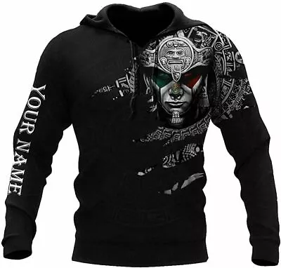 Personalized Aztec Warrior Mexico Mexican Hoodie 3D All Over Print Best Price • $35.13