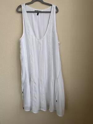 Victoria's Secret Summer Dress Sleeveless Embroidered  Lined White Sz Medium • $31