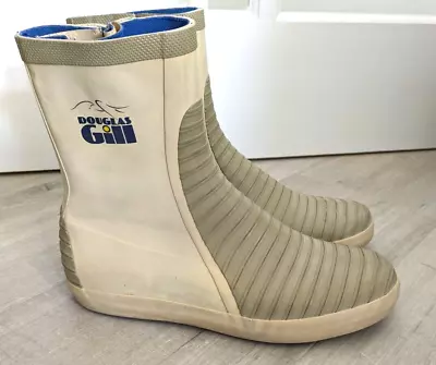 Ladies Douglas Gill Short Cruising/Dinghy Sailing Boots White/Grey Size UK5/EU38 • £4.95