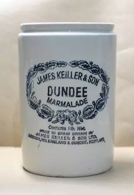 SUPERB!!! JAMES KEILLER & SONS DUNDEE MARMALADE 1lb STONEWARE JAR POT • £24.50