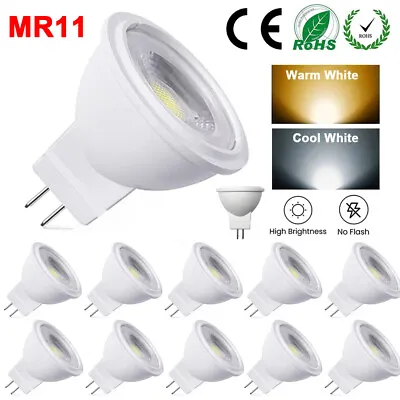 1-10x MR11 LED Bulbs 12V GU4 Bi-Pin Base Halogen Spotlight Warm/Cool White 3W/5W • £5.99