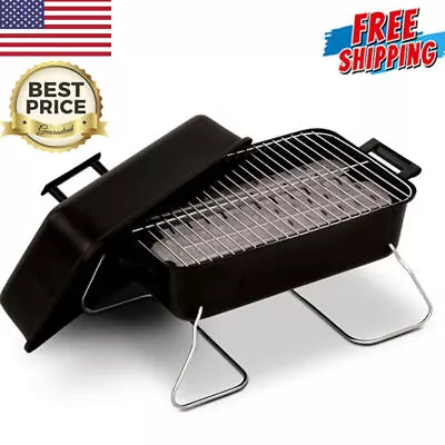 Portable Tabletop Charcoal Grill Outdoor BBQ Camping Picnic Cooker W/Handles US • $27.94