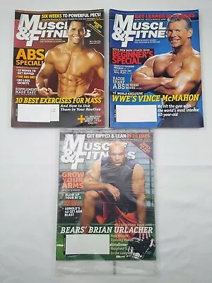 Muscle & Fitness Magazine McMahon Urlacher Abs Arms Beginners Lot Of 3 2006 • $24.99