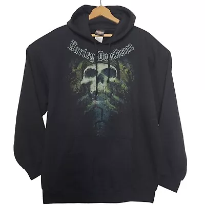 Harley Davidson Skull Hoodie Sweat Jacket - Men's XL - Orlando Florida • $36