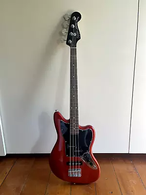 Squier Jaguar Bass By Fender Cherry Red Excellent Condition • $700