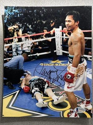 $21.50 • Buy Manny Pacquiao Signed Boxing 8x10 Autographed Action Photo Auto Beckett BAS COA