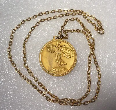 Vintage Medallion MARY KAY Chain Necklace Gold Filled Jewelry Souvenir • $25