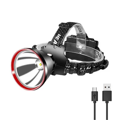 Super Bright 350000LM LED Headlamp Headlight Head Torch Rechargeable Long Range • $13.99