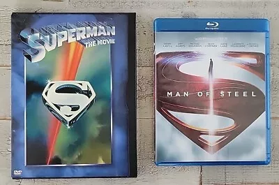 Superman Lot Richard Donner's The Movie DVD & Zack Snyder's Man Of Steel Blu-ray • $9.99